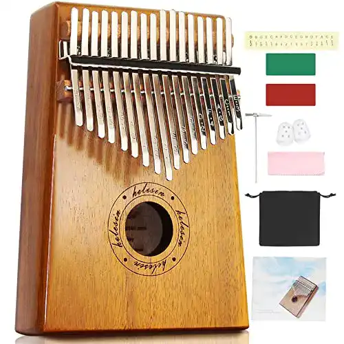 Kalimba HELESIN 17 Schlüssel, Daumenklavier mit Schutzbox