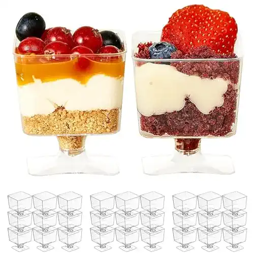 Dessertgläser MATANA 100 Mini Hartplastik Quadratisch