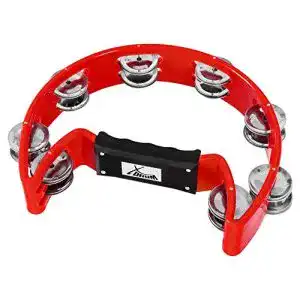 Tamburin XDrum Hand Tambourin Halbmond Form rot