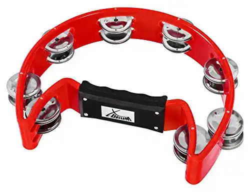 Tamburin XDrum Hand Tambourin Halbmond Form rot