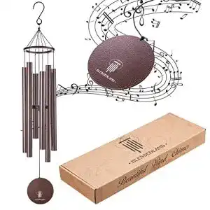Windspiel BLESSEDLAND Premium 41“, tiefer Ton, 6 Metal Tubes