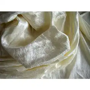 Pannesamt Mc-Stoff Samt Stoff Creme Champagner Meterware