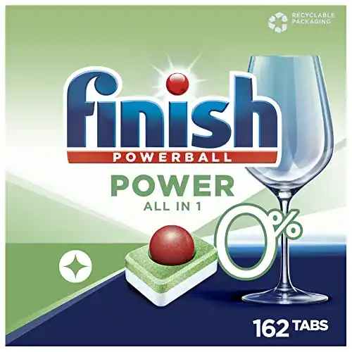 Spülmaschinentabs ohne Plastik Finish 0 Prozent All in 1, 162 Tabs
