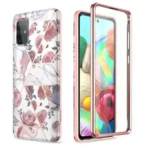 Samsung-Galaxy-A71-Hülle SURITCH, Silikon mit Displayschutz