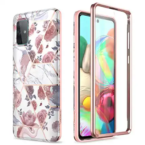 Samsung-Galaxy-A71-Hülle SURITCH, Silikon mit Displayschutz