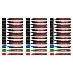 Permanent-Marker edding 300 (30x Schwarz) + 9x
