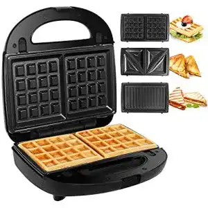 Sandwichmaker 3-in-1 Gotoll, antihaftbeschichtete Platten, 750 W
