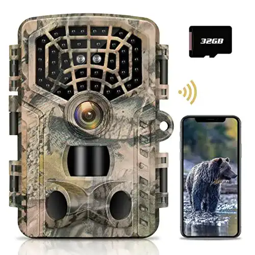 Wildkamera mit WLAN VANBAR Wildkamera WLAN 4K 48MP