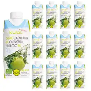 Bio-Kokoswasser Kulau Bio Kokoswasser Pure 330 ml, 12er Pack