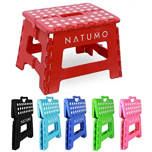 Hocker NATUMO ® Tritt Kinder, Klapp faltbar, 22cm (Rot)