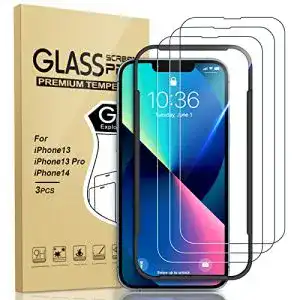 iPhone-13-Pro-Panzerglas Yastouay 3 Stück Schutzfolie, blasenfrei
