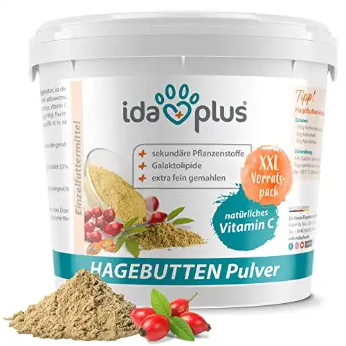 Hagebutten Pferd Ida Plus – Hagebuttenpulver 1 kg XXL Packung