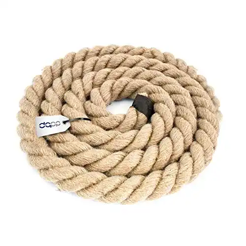 Absperrseil DQ-PP JUTESEIL | 5m | 30mm stark | Kordel Natur Braun
