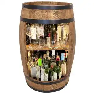 Fass-Bar weeco Bar Schränk LED. Weinregal Weinschrank XL. Fass