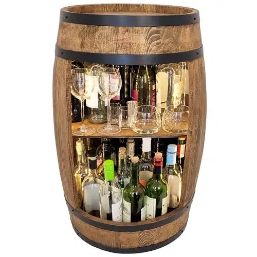 Fass-Bar weeco Bar Schränk LED. Weinregal Weinschrank XL. Fass