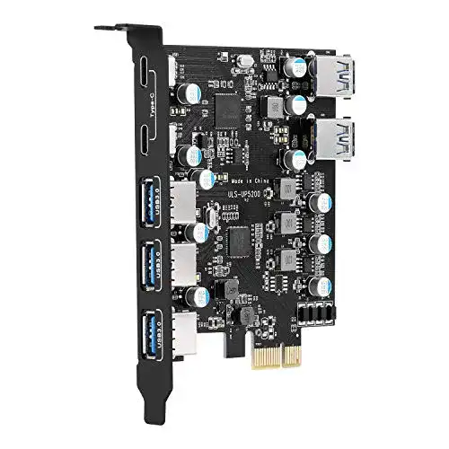USB-PCI-Karte ULANSEN 7-Port PCI-E auf Typ C (2), Typ A (5)
