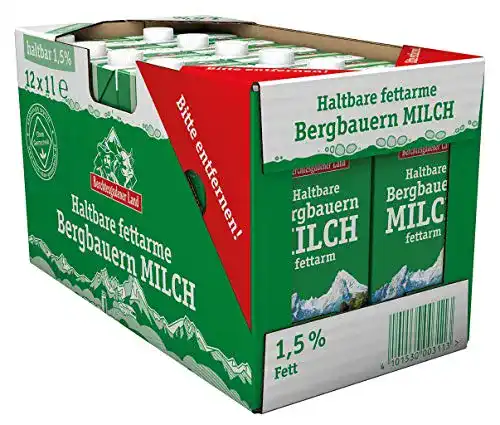 Milch Berchtesgadener Land Haltbare Bergbauern 1.5% Fett, 12 x 1 l
