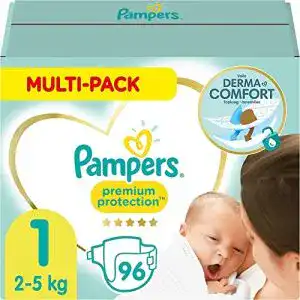 Windeln Größe 1 Pampers Baby (2-5kg) Premium Protection, 96 St.