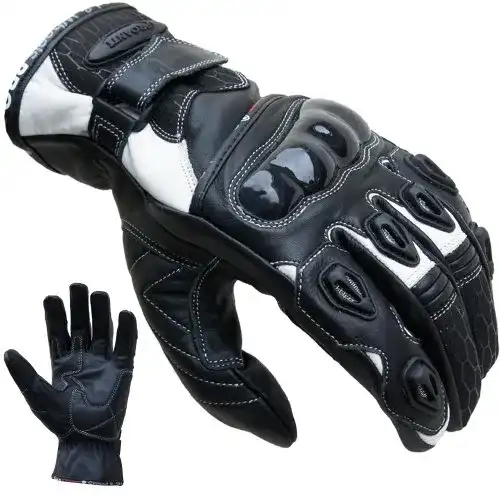 Motorradhandschuhe PROANTI Leder kurz Motorrad Handschuhe