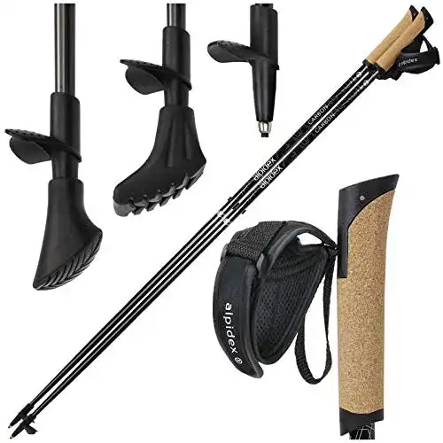 Nordic-Walking-Stöcke ALPIDEX Superleichter Carbon