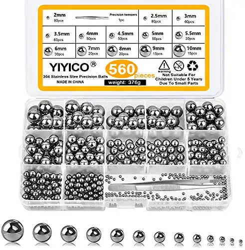 Stahlkugel YIYICO Edelstahl Metallkugeln 560Stk