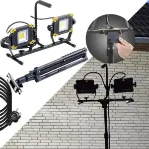 Baustrahler Northpoint LED mit ausziehbarem Quick Release Stativ