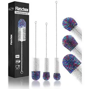 Flaschenbürste FLASCHOX Premium 3er Set, reinigender Wollkopf