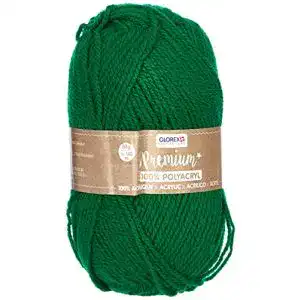 Acrylwolle Glorex 5 1001 08 Premium Wolle, 50 g, ca. 140 m, grün
