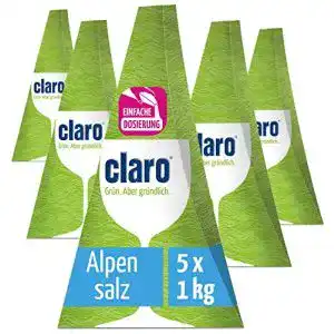 Spülmaschinensalz CLARO Öko 5 x 1kg Dosierpyramide