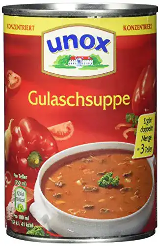Gulaschsuppe Unox Konzentrat Gulasch Suppe 3 Teller, 6 x 400 ml