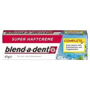 Haftcreme Blend-a-dent Complete Extra Stark Frisch Super-, 3er