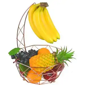 Obstkorb DongJiang Roselife Bananenhalter, Metall, Chrom Finish