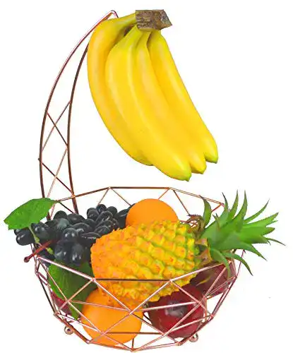 Obstkorb DongJiang Roselife Bananenhalter, Metall, Chrom Finish