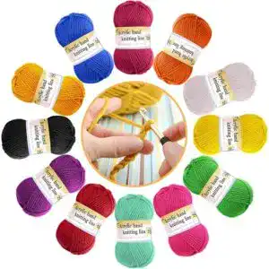 Wolle NETUME 12er Pack Garn Zum Stricken, Bunt