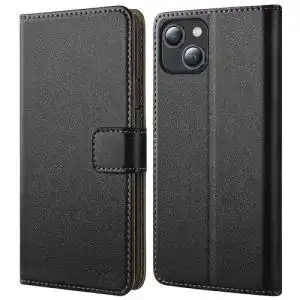 iPhone-13-Leder-Case HOOMIL MagFlip Hülle für iPhone 13/14