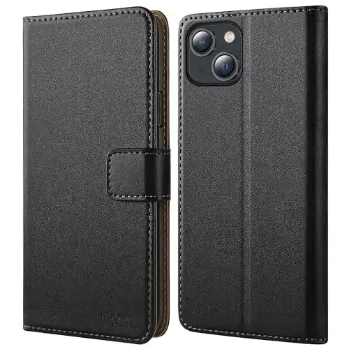 iPhone-13-Leder-Case HOOMIL MagFlip Hülle für iPhone 13/14