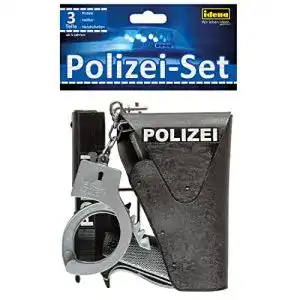 Spielzeugpistole Idena 8040007 Polizei Set, Pistole, Halfter