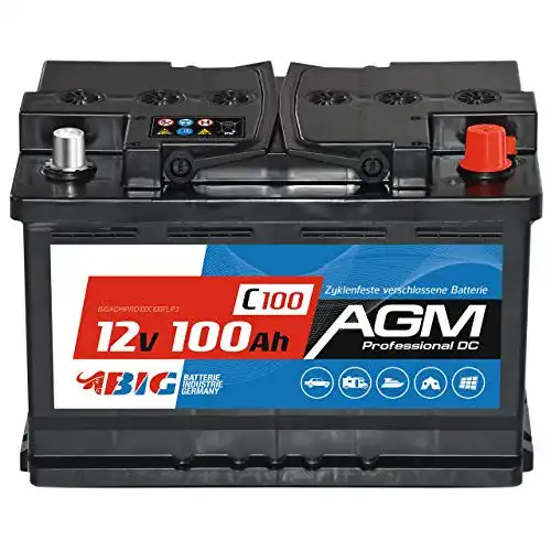 AGM-Batterie 100Ah BIG AGM 12V Solarbatterie
