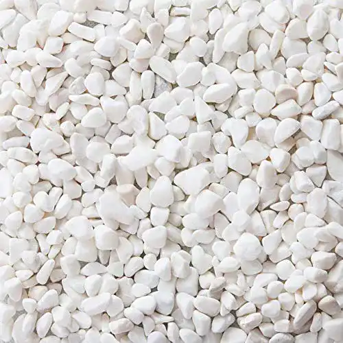 Weiße Kieselsteine LIHAO Kieselsteine Weiß Marmorsteine Deko