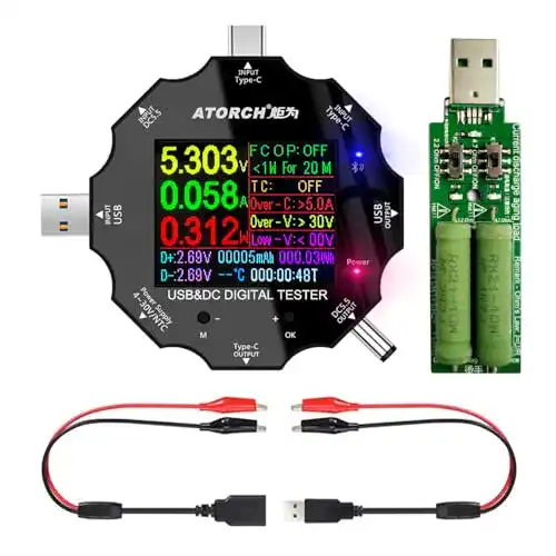 USB-Multimeter AVHzY USB C Tester, 3 in 1 Typ C DC5.5 USB