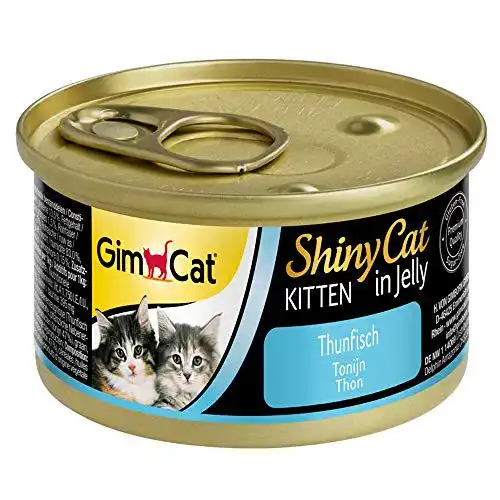 Kittenfutter GimCat ShinyCat Kitten in Jelly Thunfisch 48 Dosen