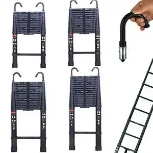 Teleskopleiter 5m Bowose 5 m Teleskopleiter aus Aluminium
