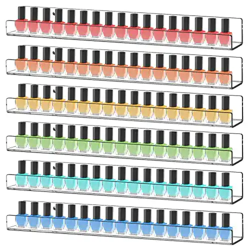 Nagellack-Regal display4top 6 Stück durchsichtiges Regal