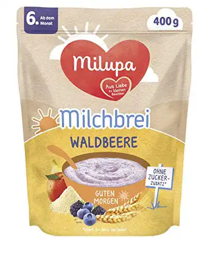 Milchbrei Milupa Waldbeere Guten Morgen ab dem 6. Monat, 4er