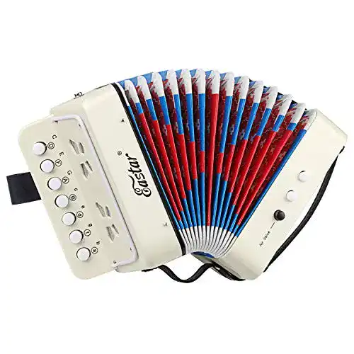 Akkordeon Eastar 10 Tasten Knopf Pädagogisches Musikinstrument
