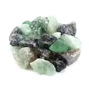 Brunnenstein Budawi ® Fluorit Chips Rohsteine Edelsteine Dekosteine