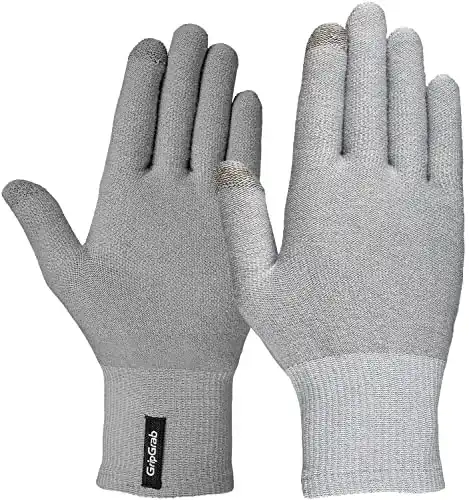Merino-Handschuhe GripGrab Merino Unterzieh Handschuh, Grau