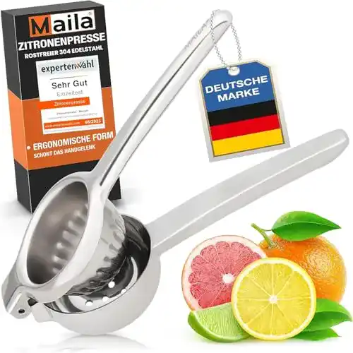 Zitruspresse manuell Maila Zitronenpresse Edelstahl XXL