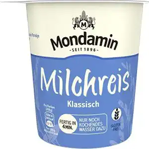 Milchreis Mondamin klassisch für unterwegs glutenfrei, 8 x 58 g