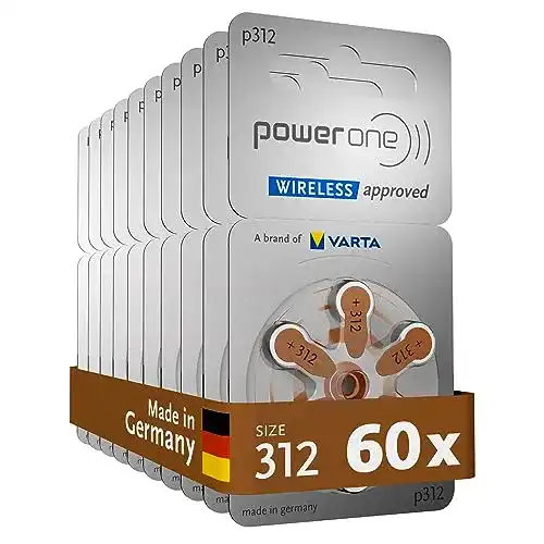 Hörgerätebatterien Varta Powerone p312, 60 BATTERIEN